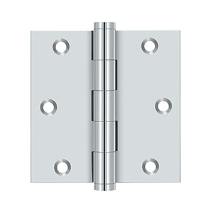 polished chrome hinges