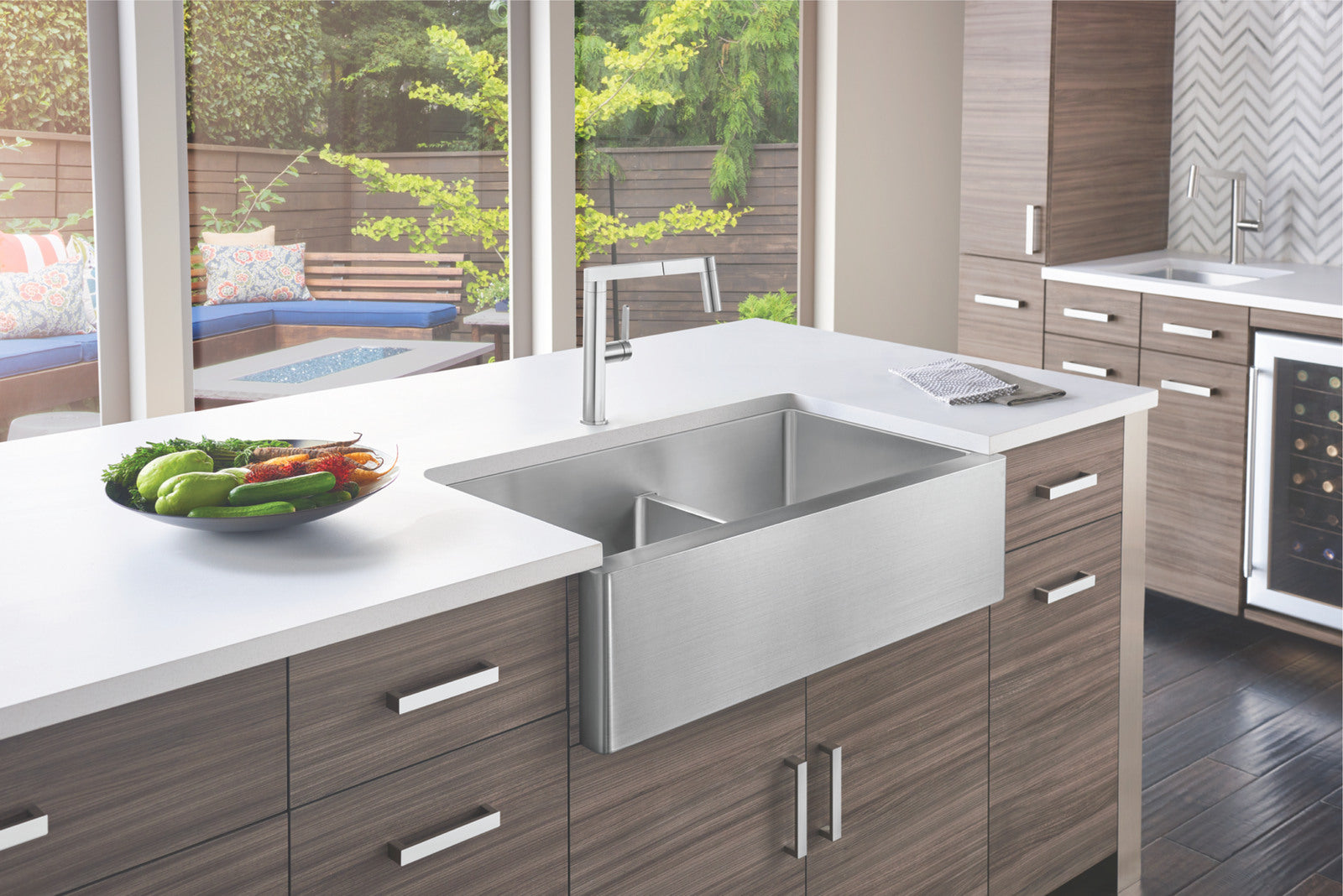 satin polish stainless steel sink