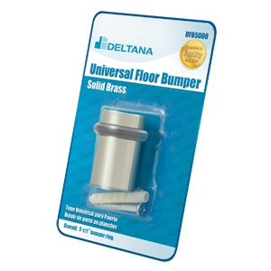 Deltana Universal Floor Bumper Blister Pack 2", Solid Brass