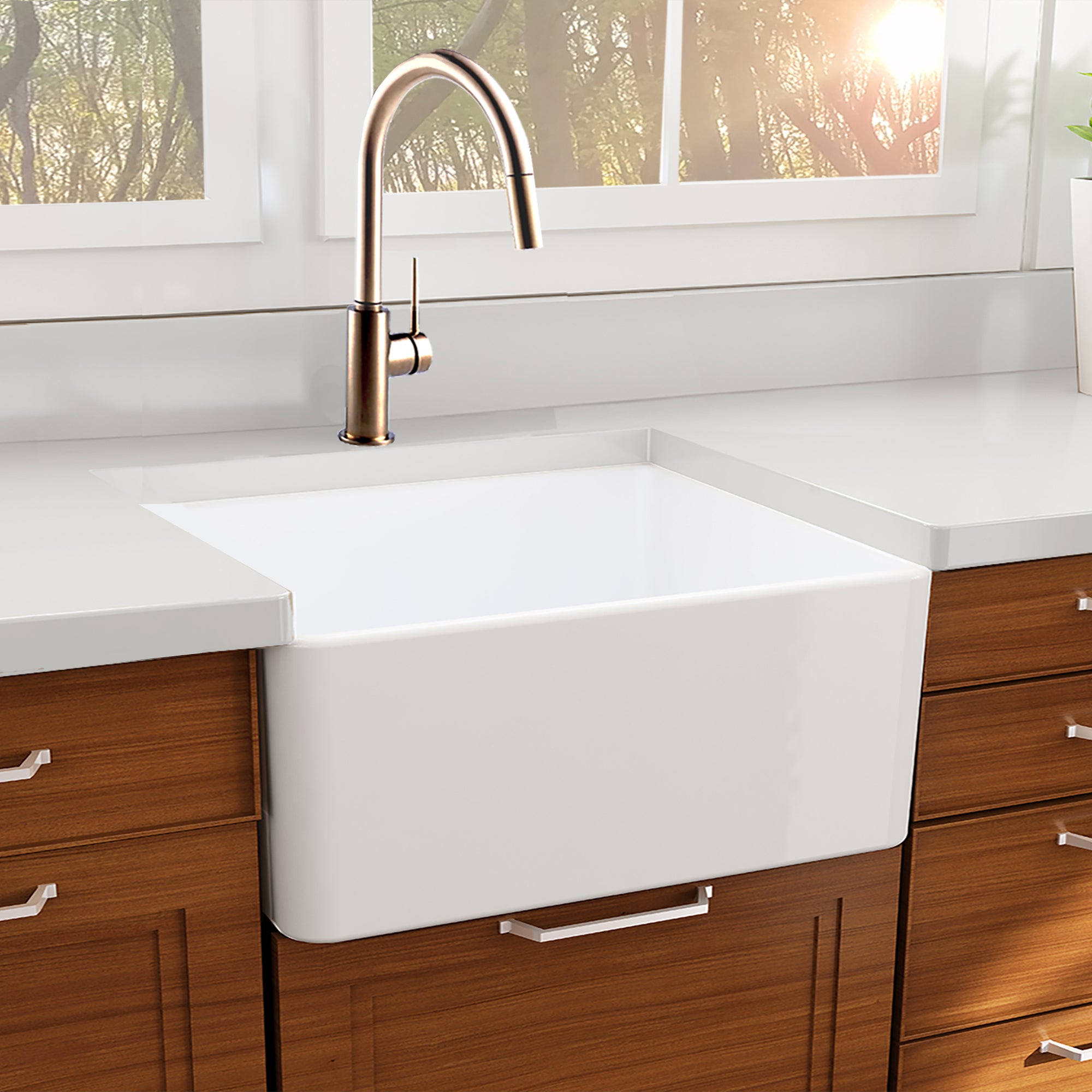 white kitchen sink
