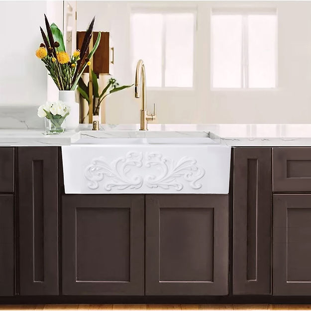 white kitchen sink