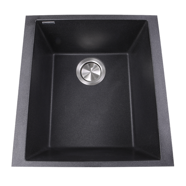 black kitchen sink