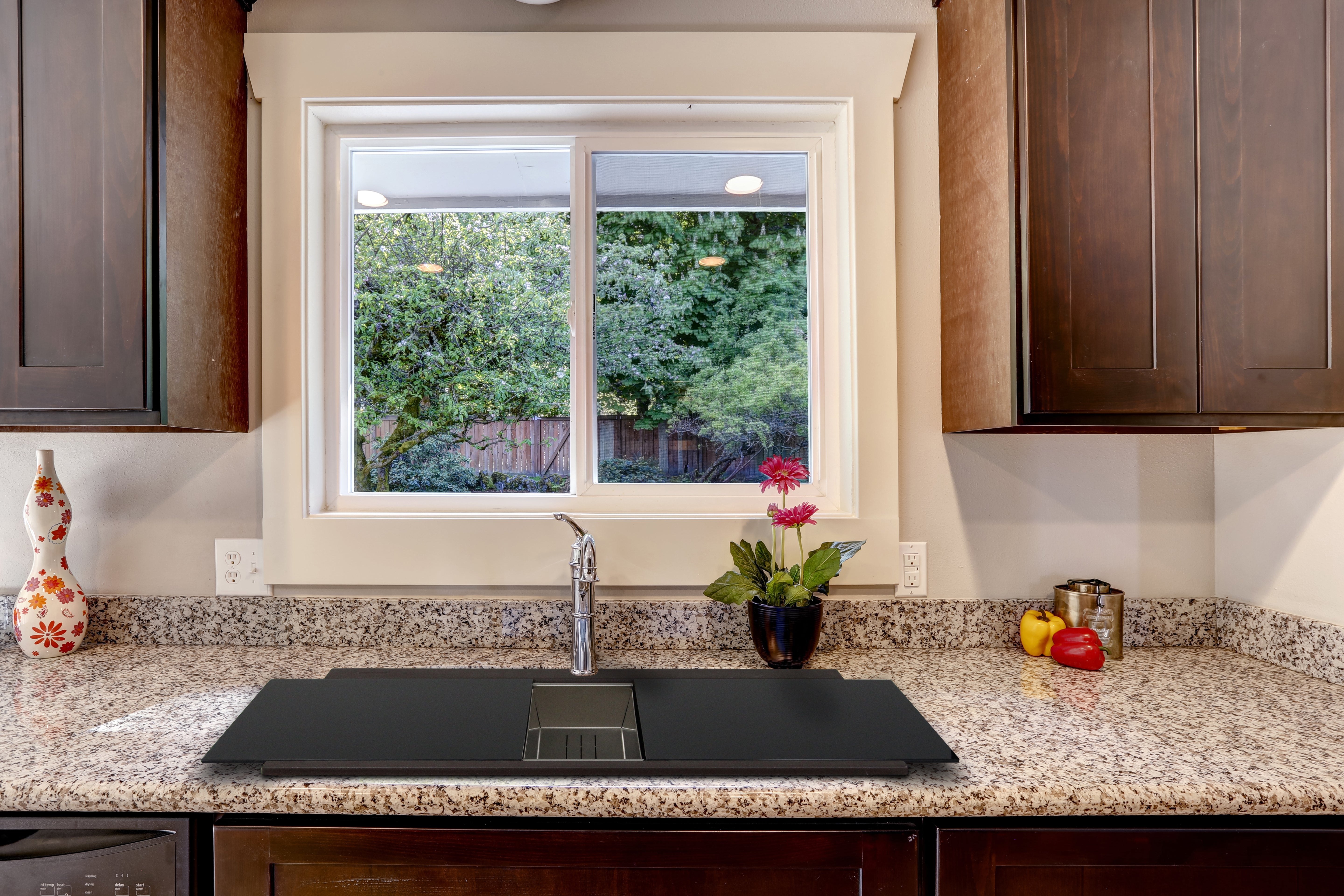 black kitchen sink