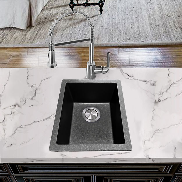 black kitchen sink