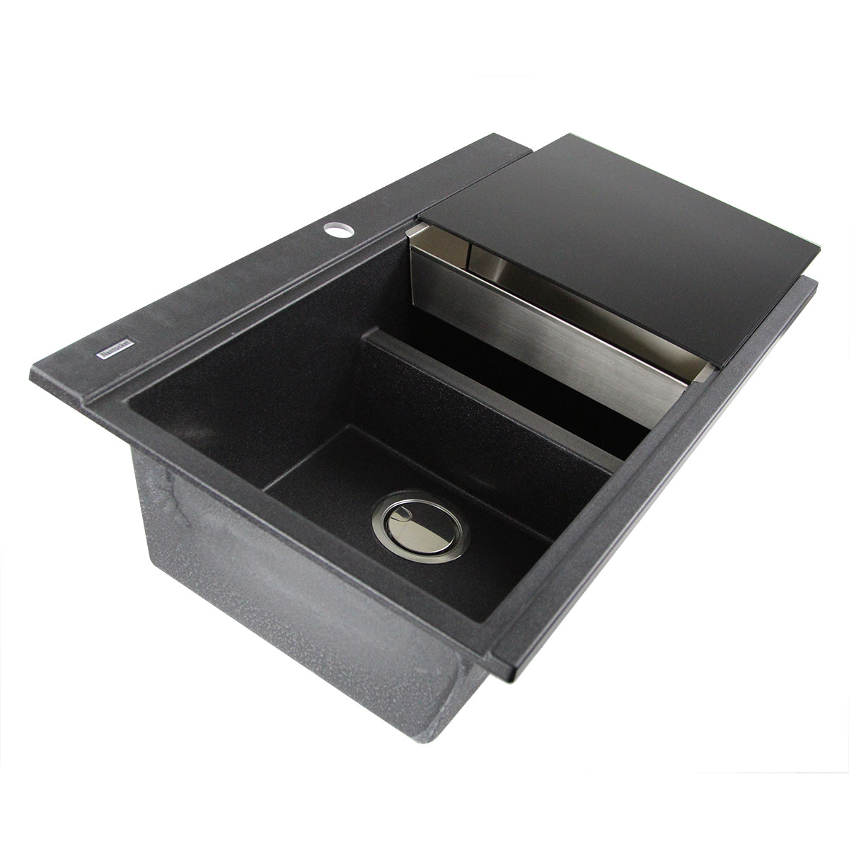 black kitchen sink