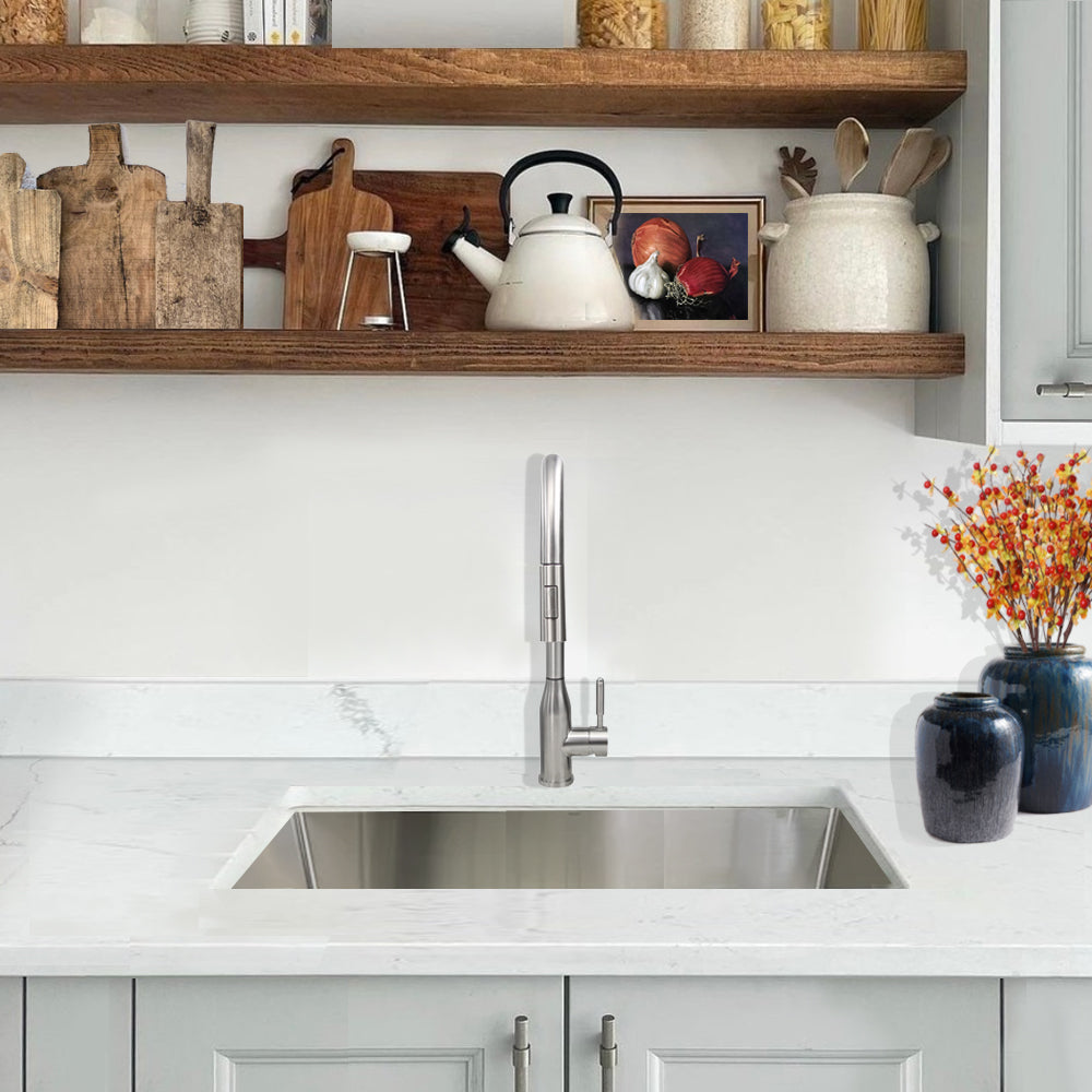 silver kitchen sink