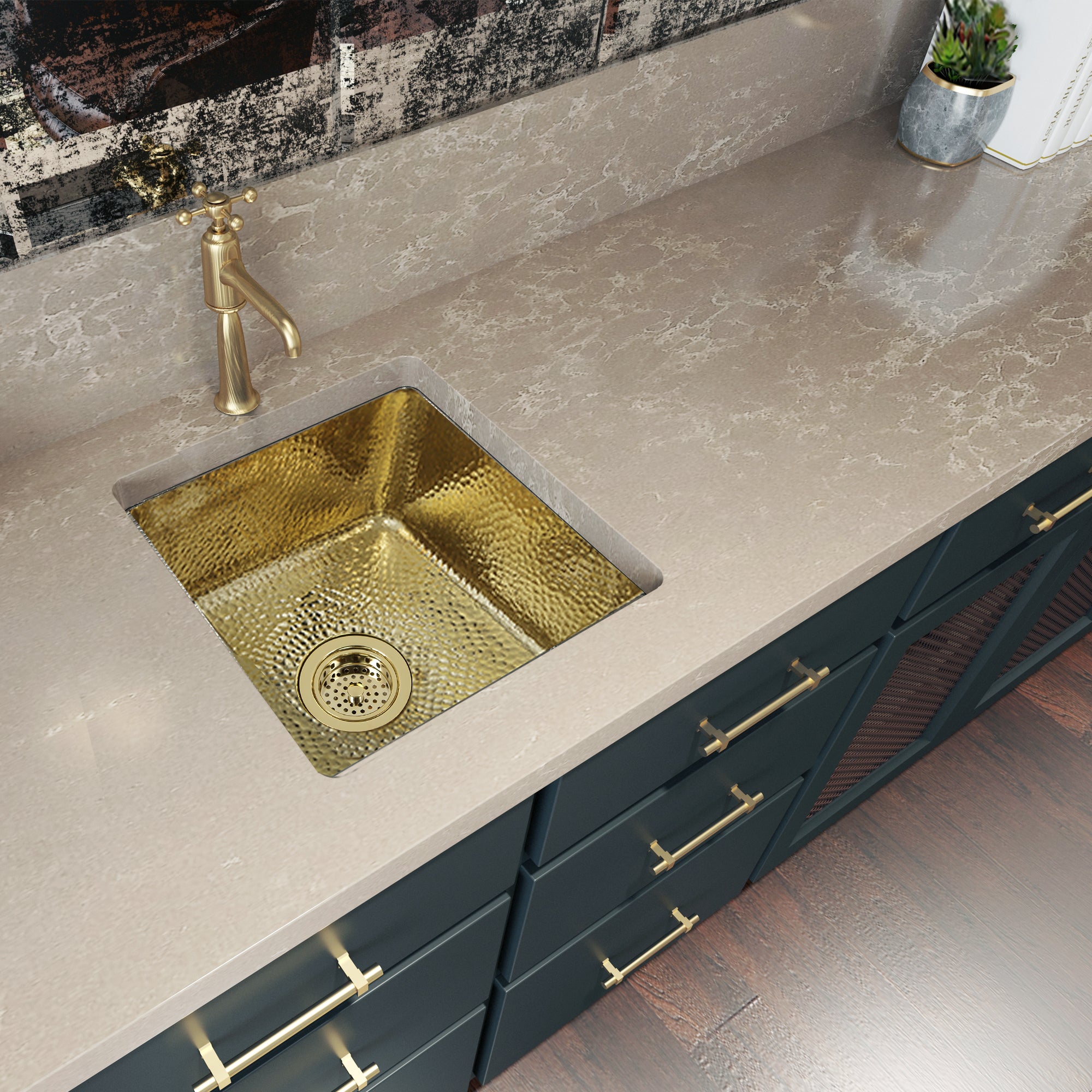 brass bathroom sink