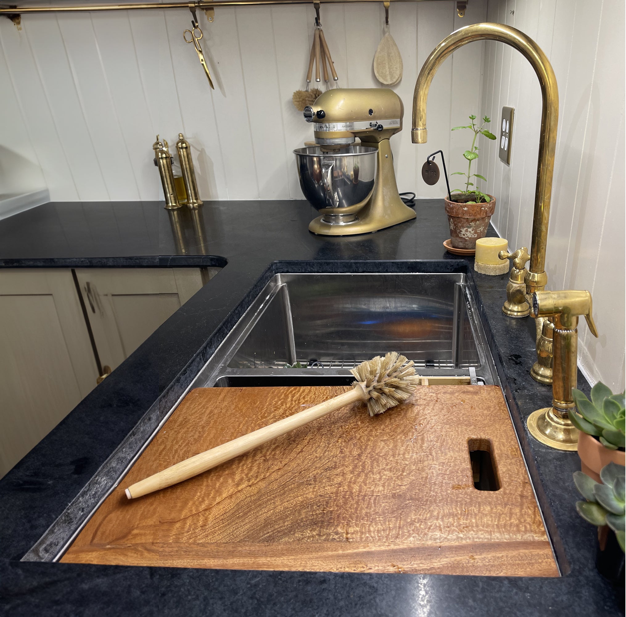 silver kitchen sink