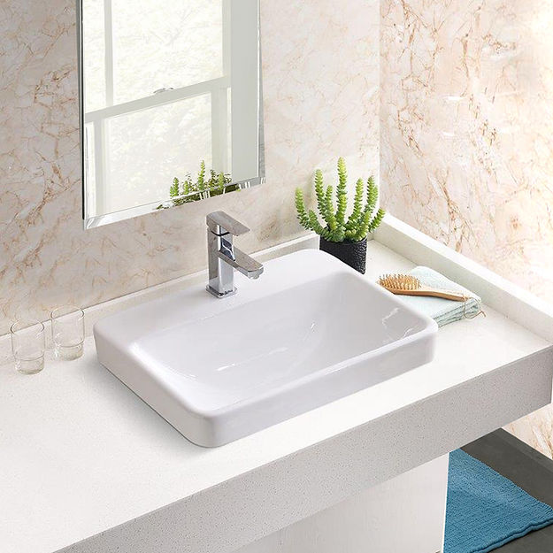 white bathroom sink