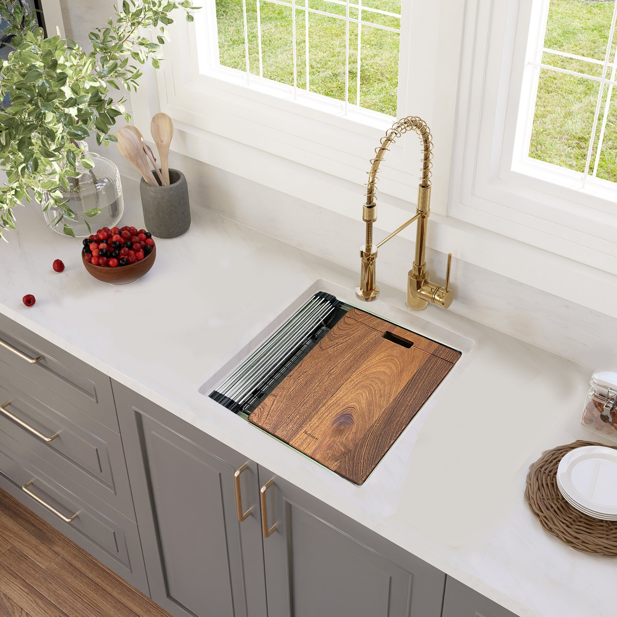 silver kitchen sink