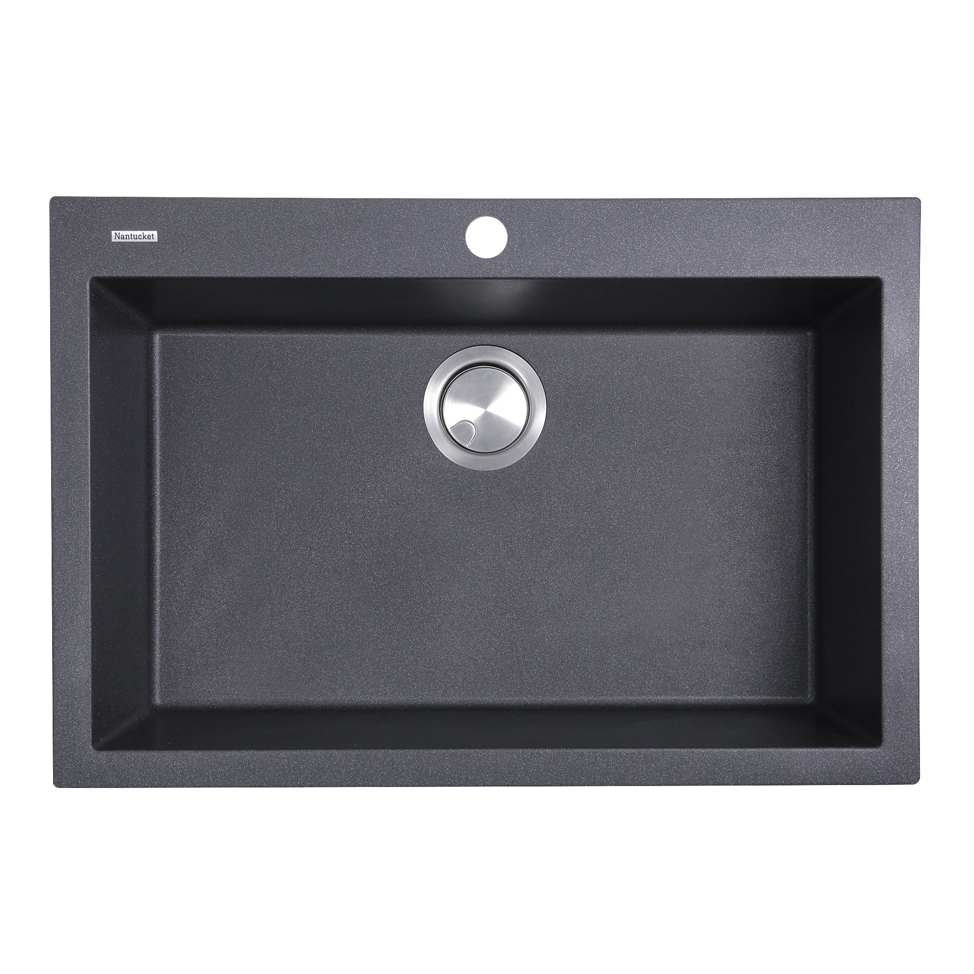 Nantuket Sinks 27 inch Single Bowl Dualmount Granite Composite Kitchen Sink