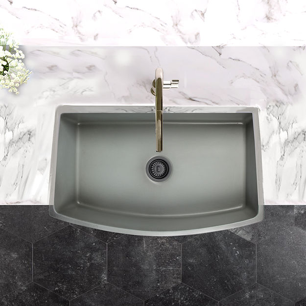 concrete kitchen sink