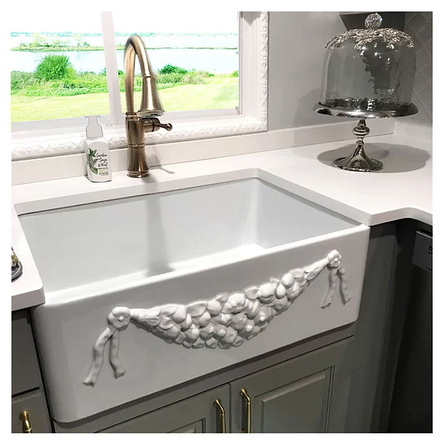 white kitchen sink