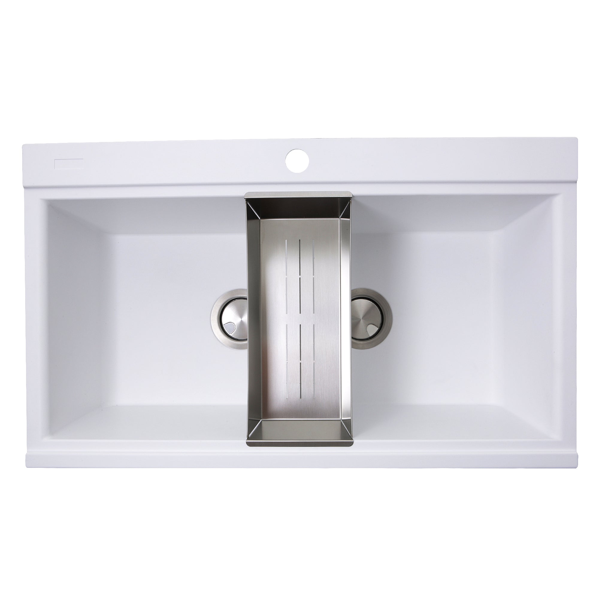 Nantucket Sinks Large Single Bowl Prep Station Topmount Granite Composite Sink