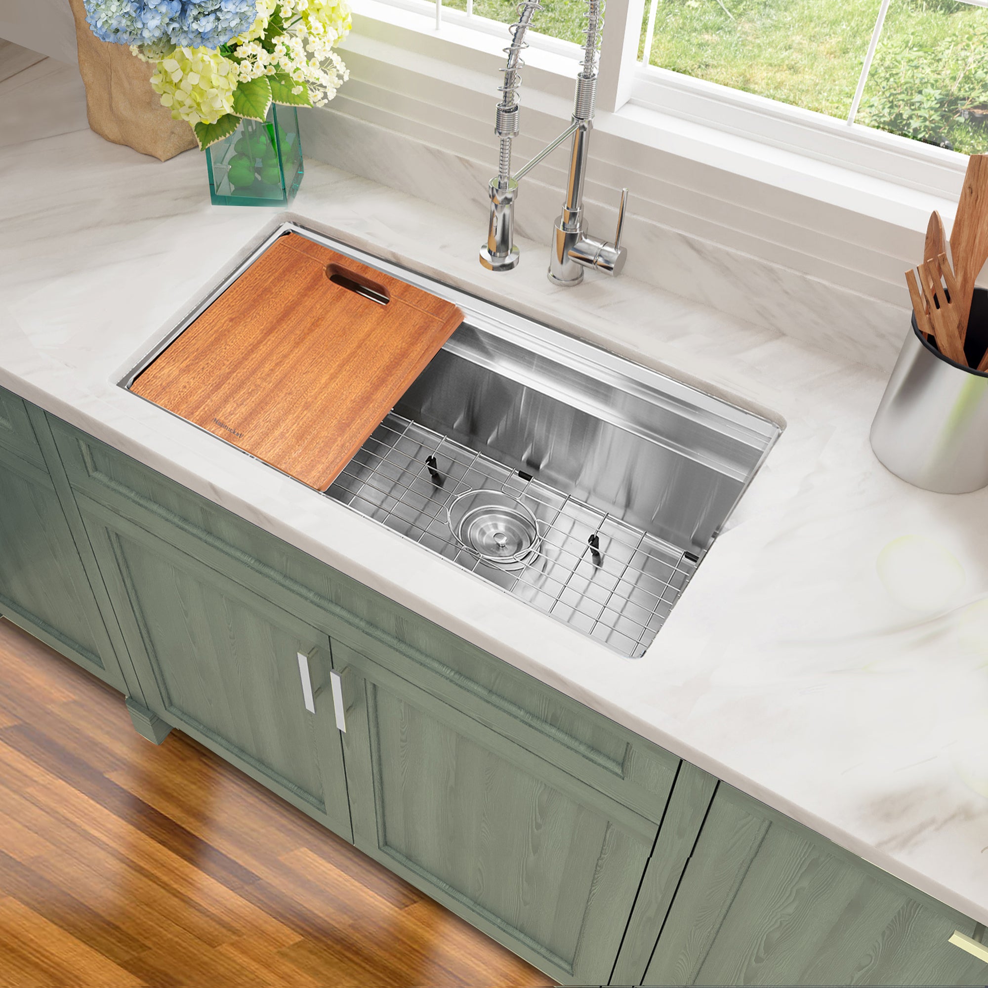 silver kitchen sink