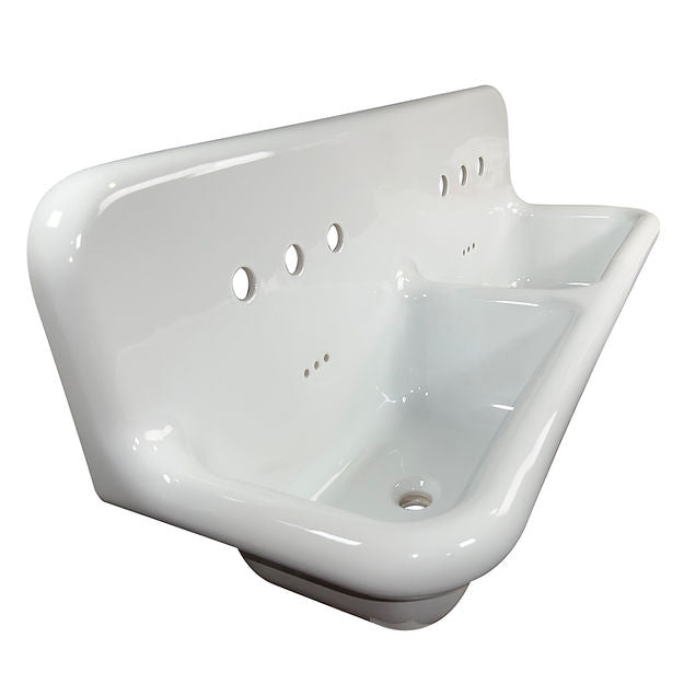 Nantucket Sinks 48 inch Victorian Collection Fireclay Utility Wallmount Bathroom Sink