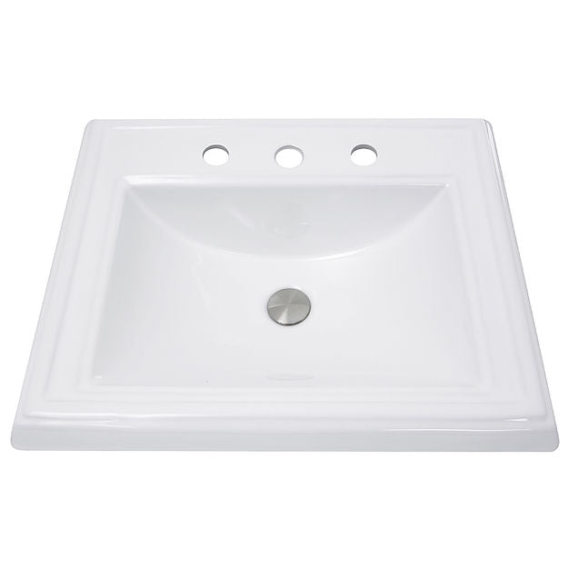 white bathroom sink