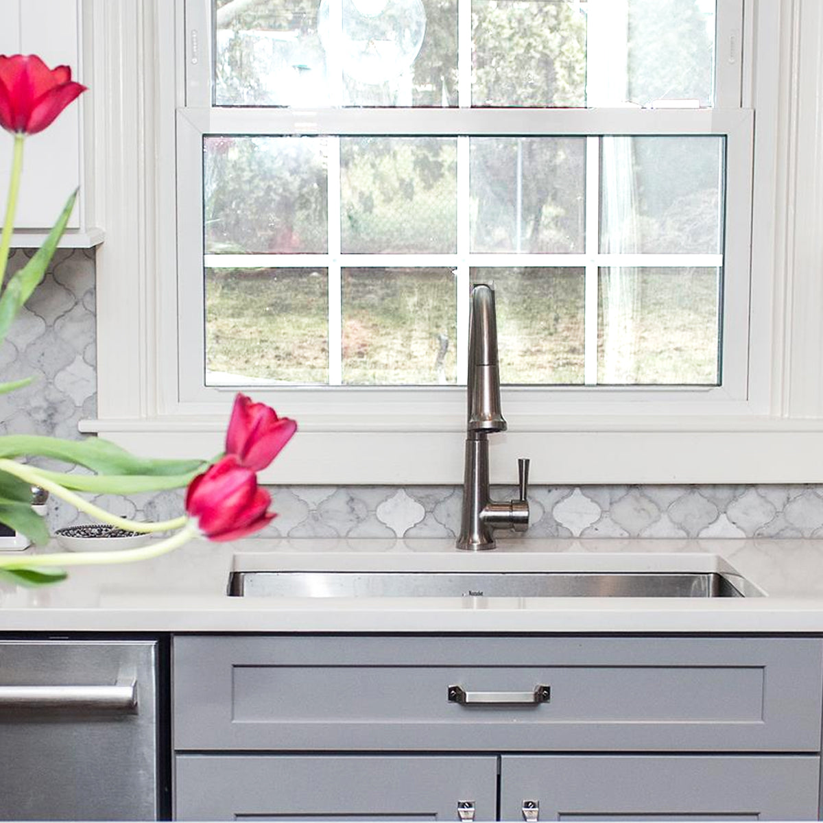 silver kitchen sink