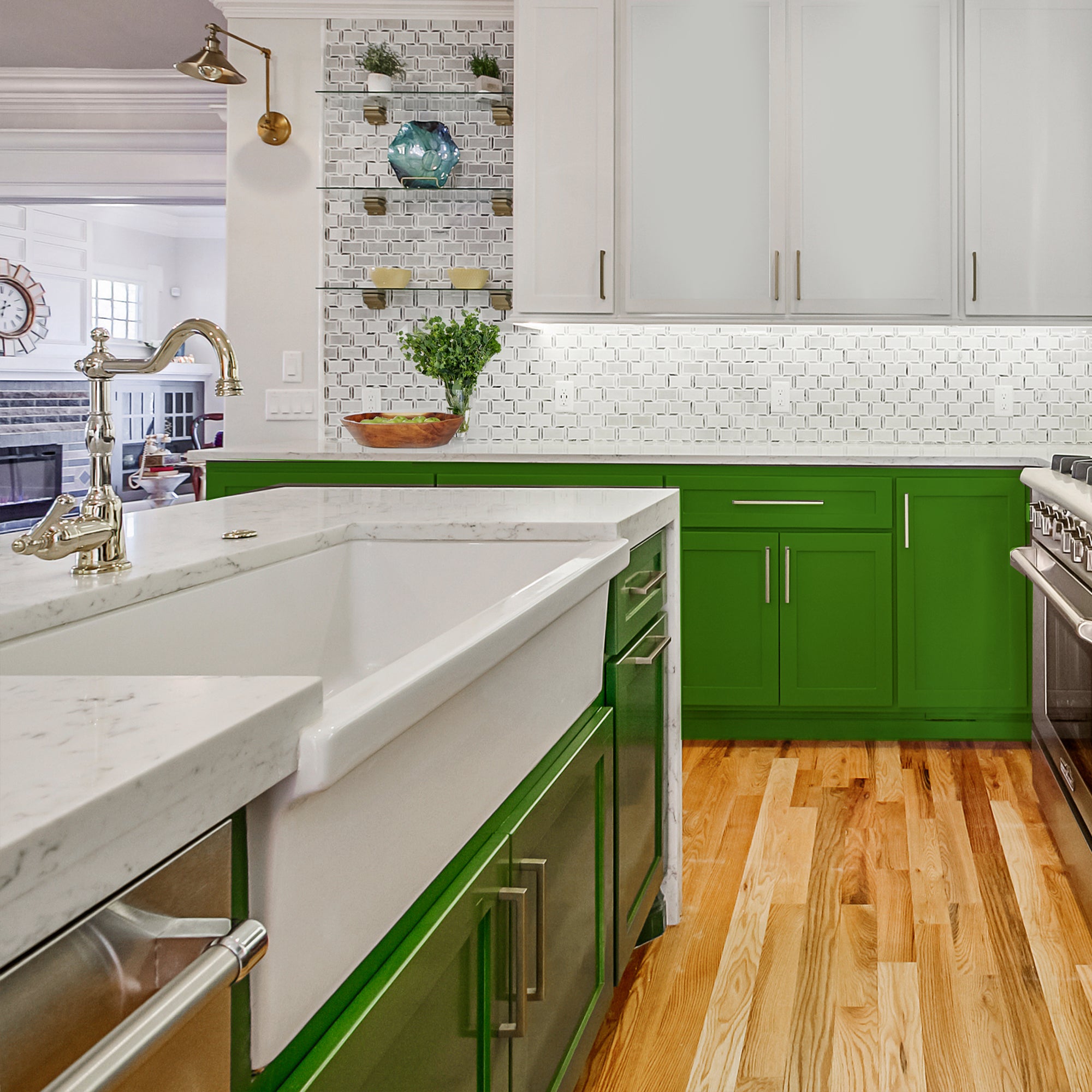 white kitchen sink