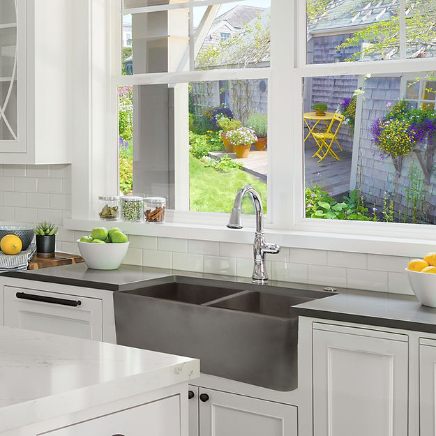white kitchen sink