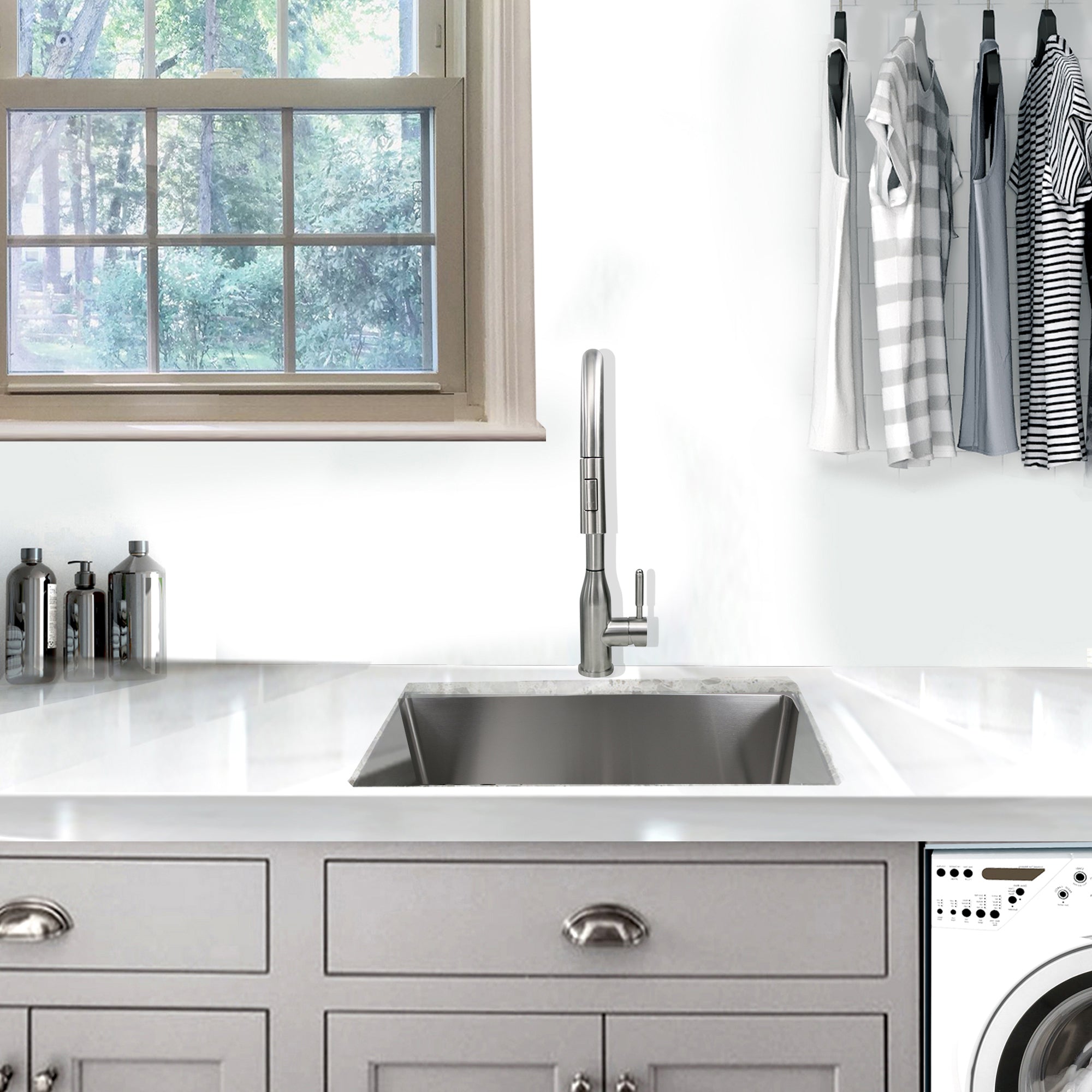 silver kitchen sink