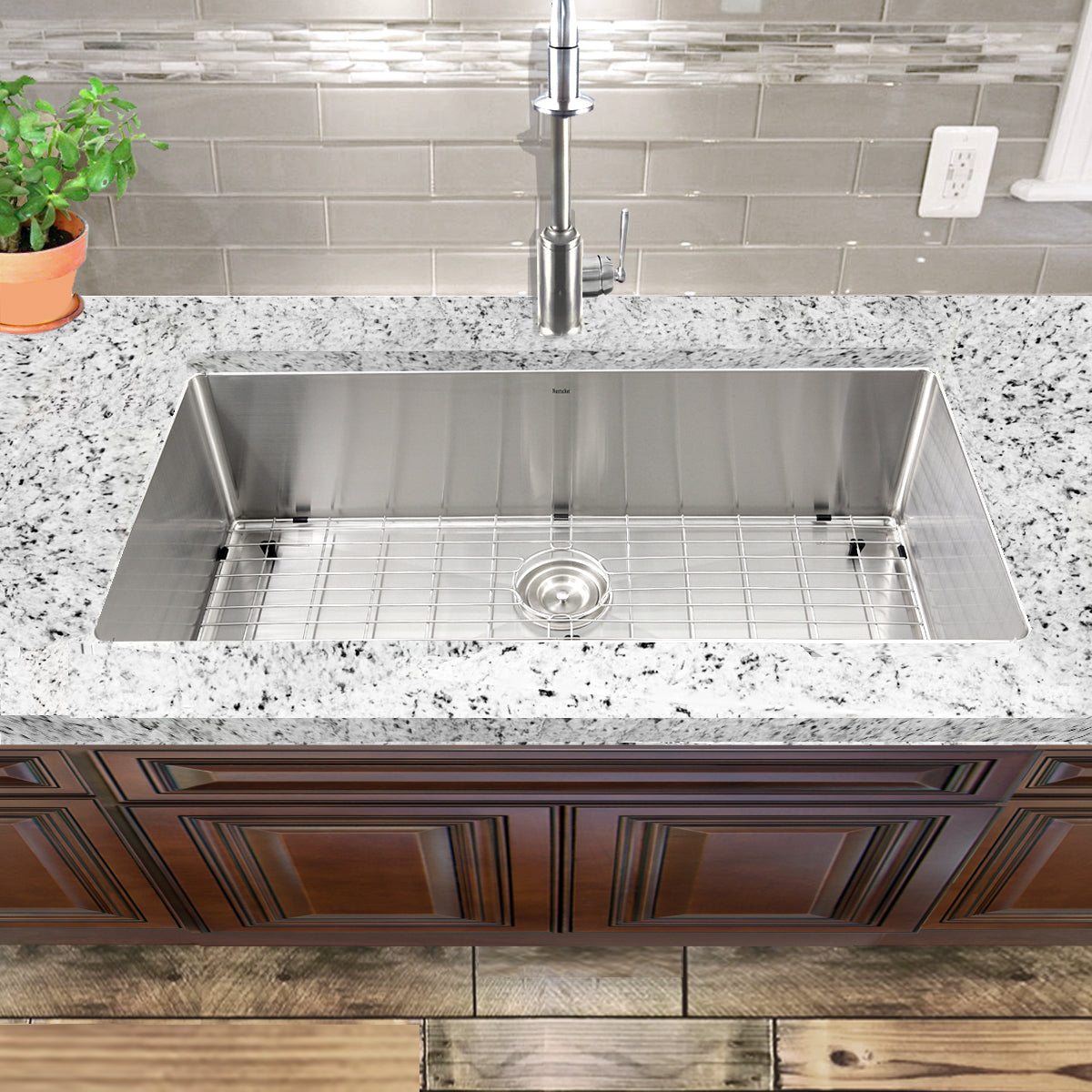 silver kitchen sink