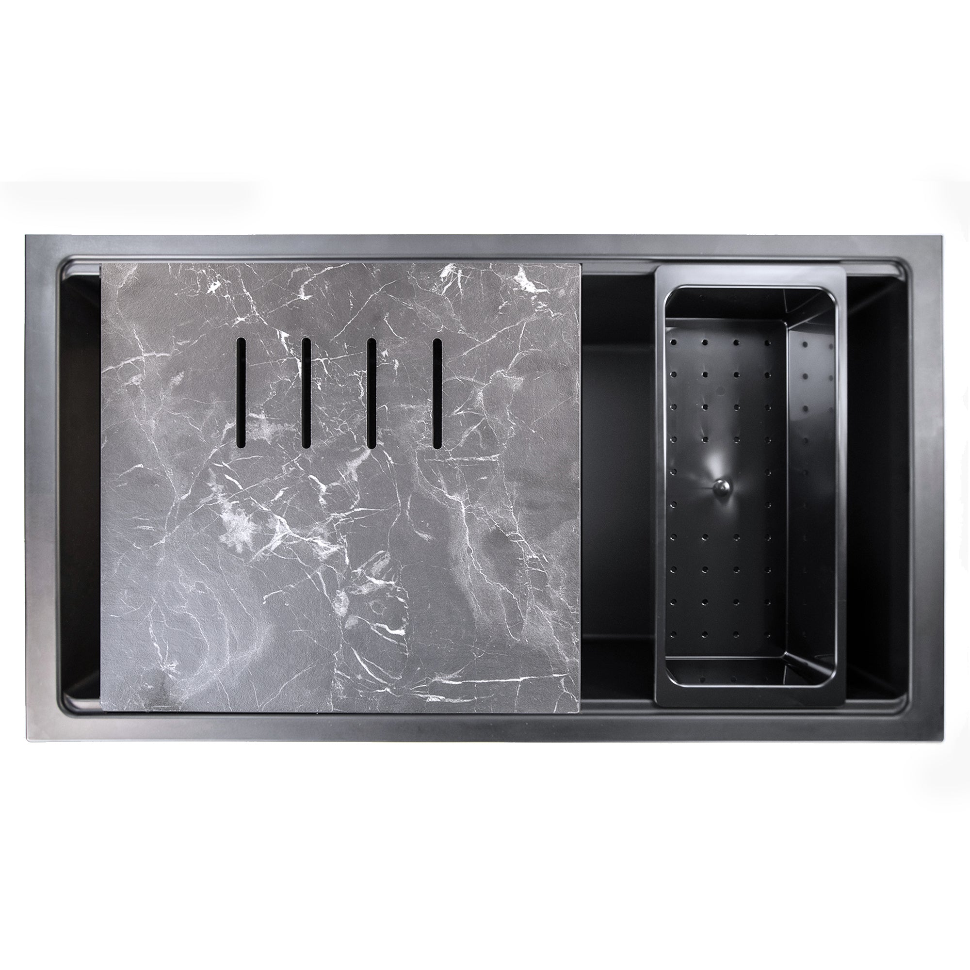 black kitchen sink