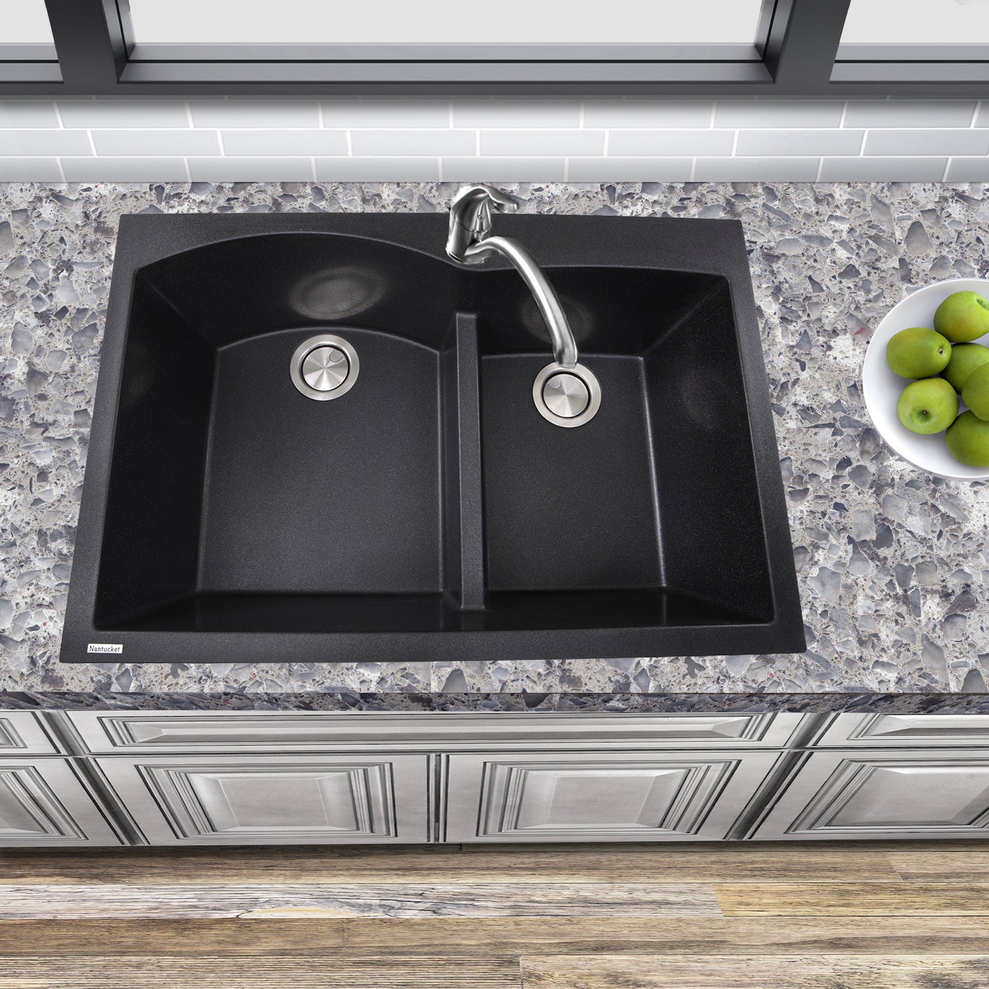 black kitchen sink