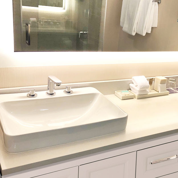 white bathroom sink