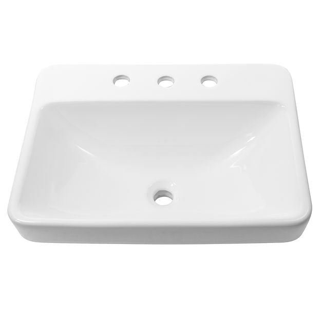 white bathroom sink