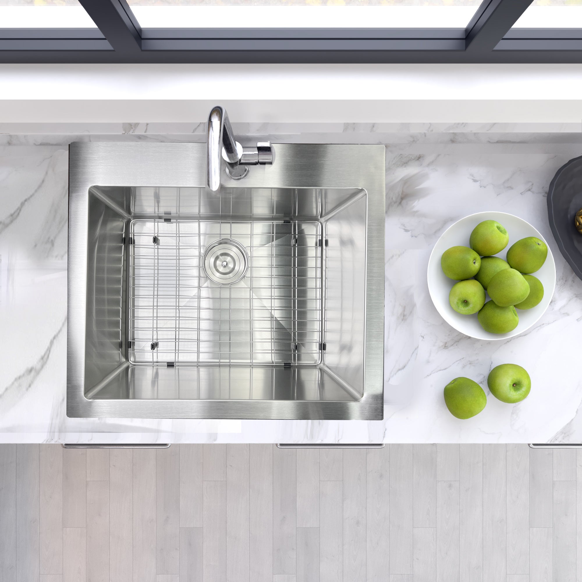silver kitchen sink
