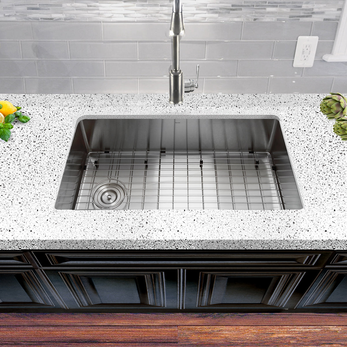 silver kitchen sink