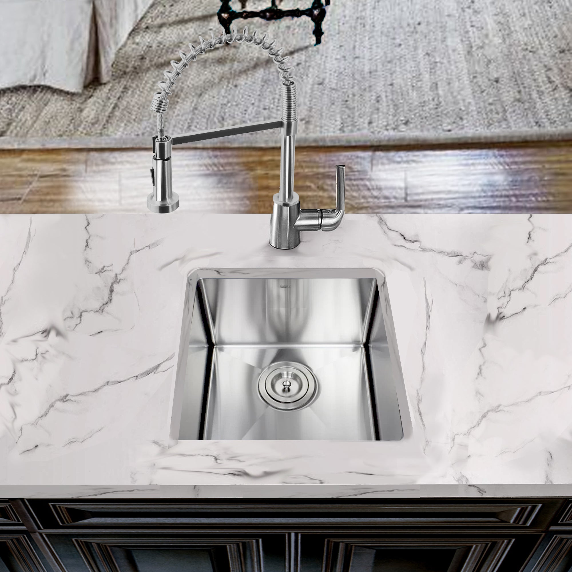 silver kitchen sink