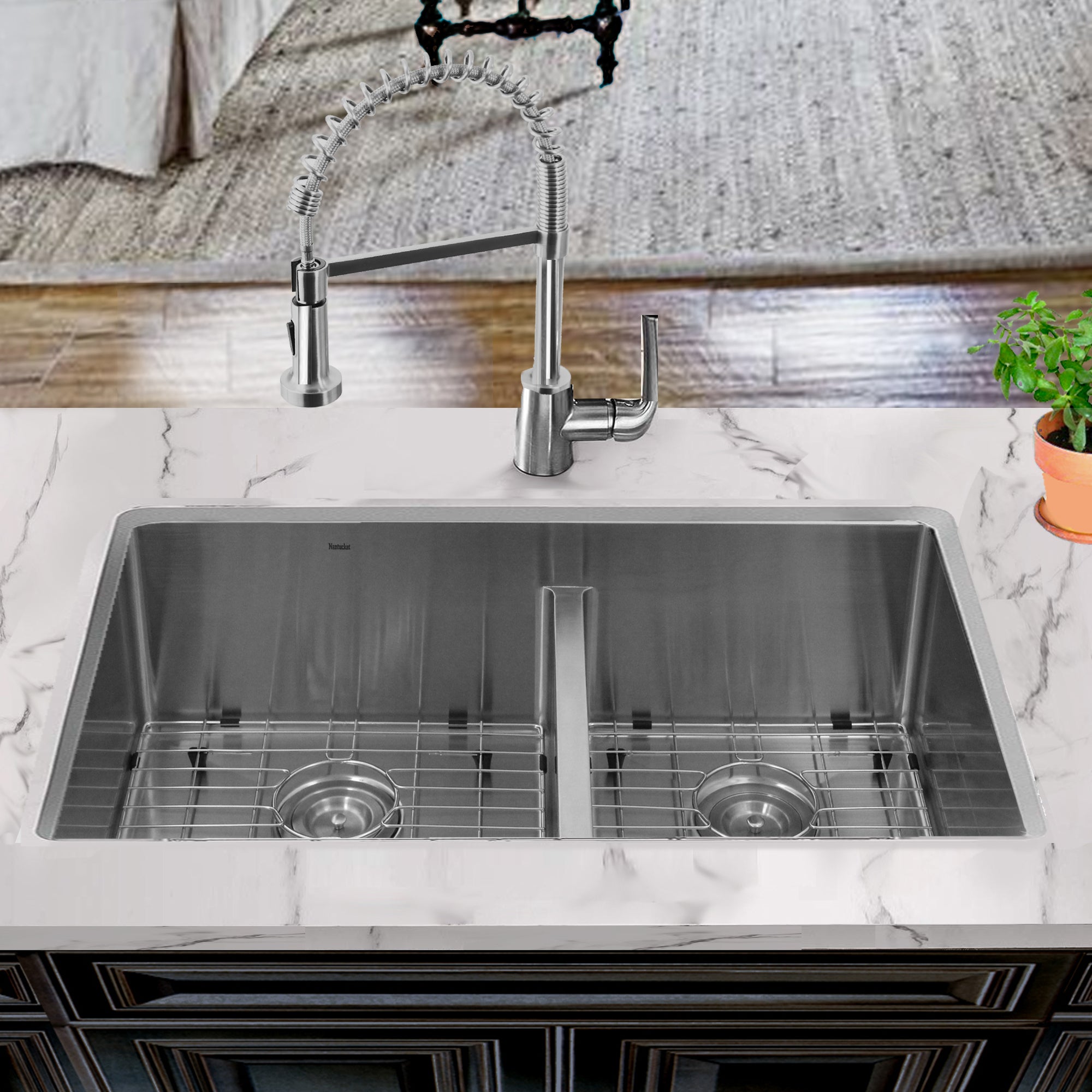 silver kitchen sink