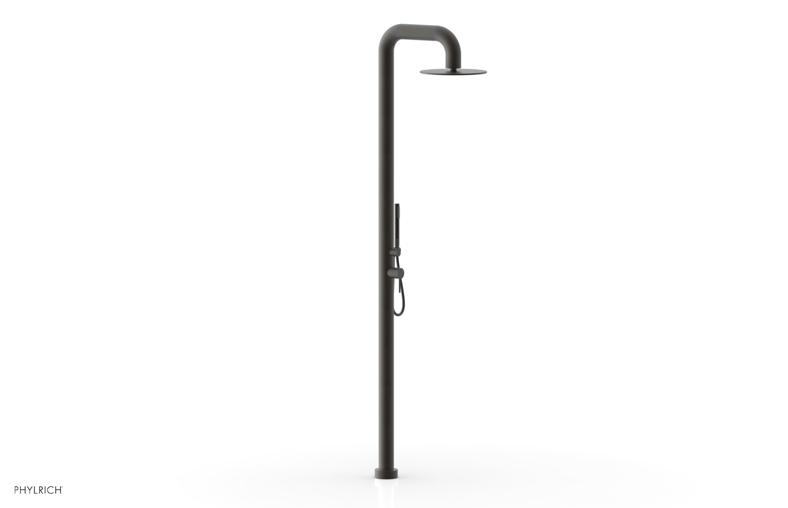 Phylrich OUTDOOR SHOWER Pressure Balance Shower with 12" Rain Head and Hand Shower