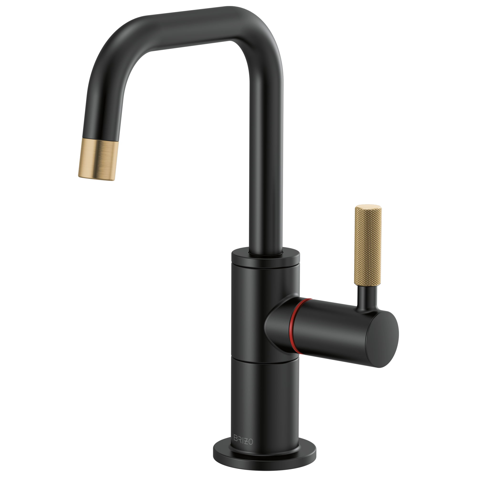 matte black / luxe gold hot faucet