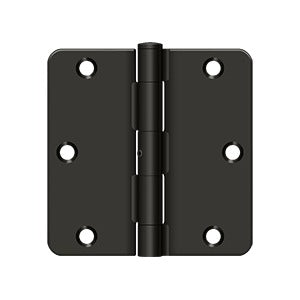 Deltana 3-1/2" x 3-1/2" x 1/4" Radius Hinge, Residential Thickness