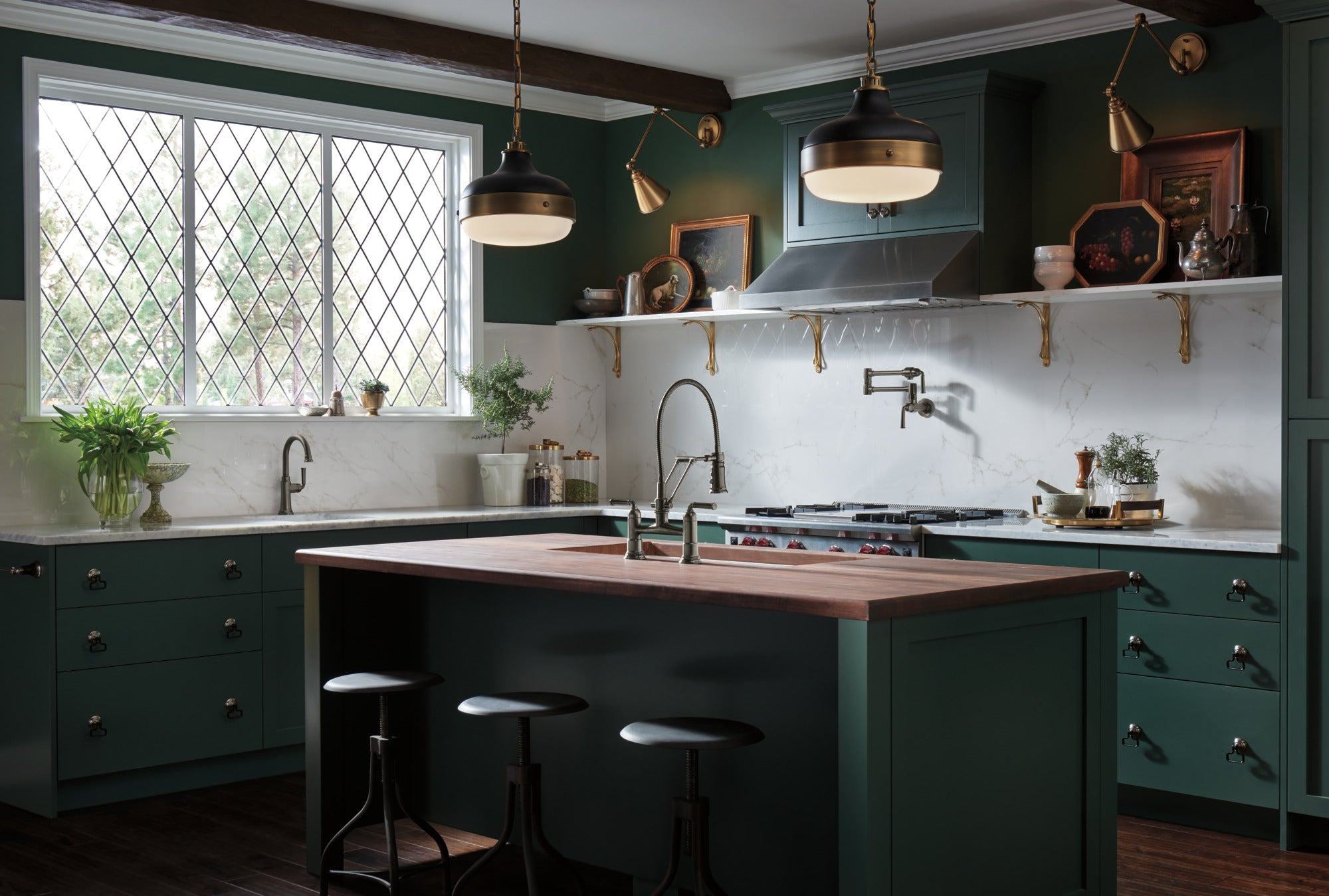 luxe steel bridge faucet