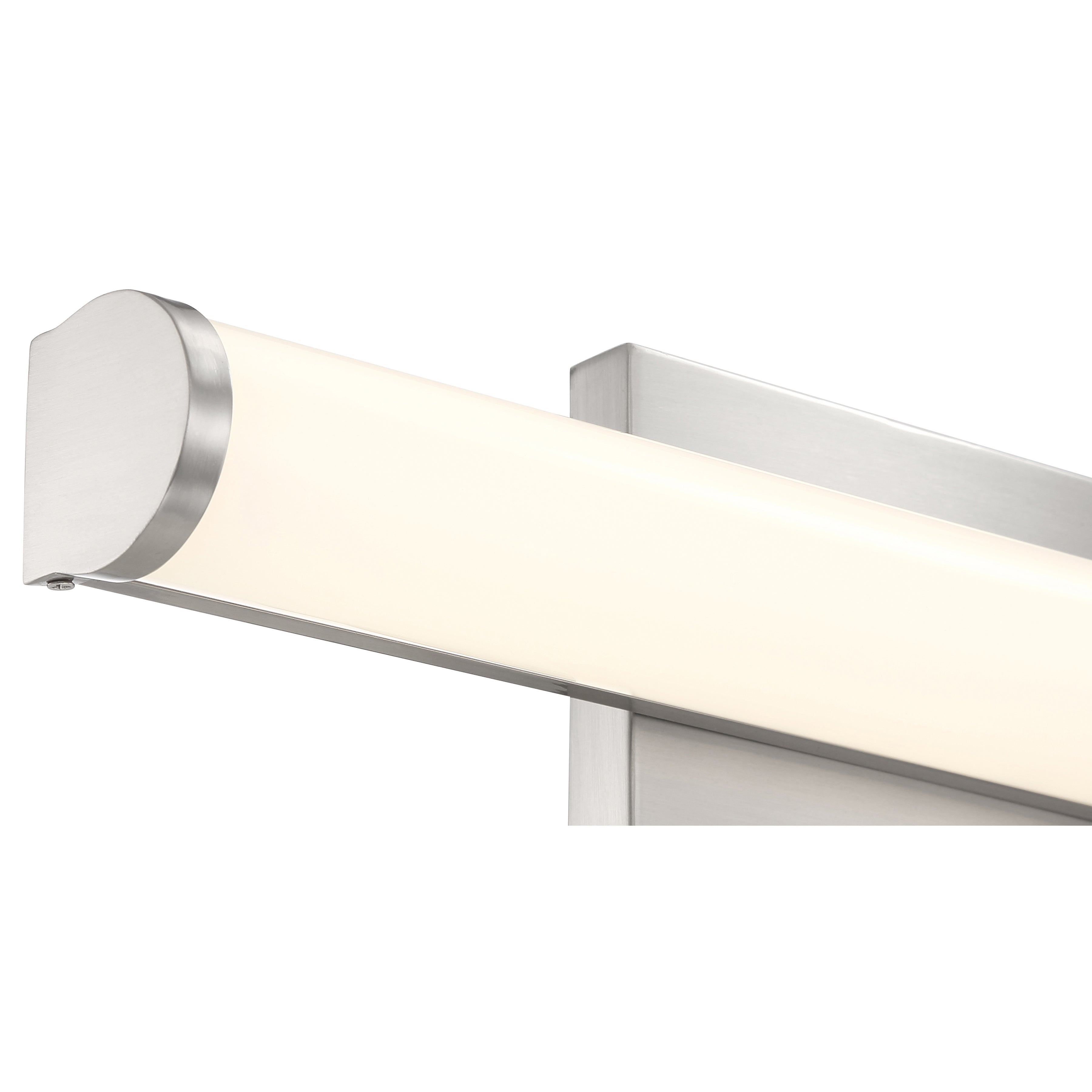brushed steel led vanity