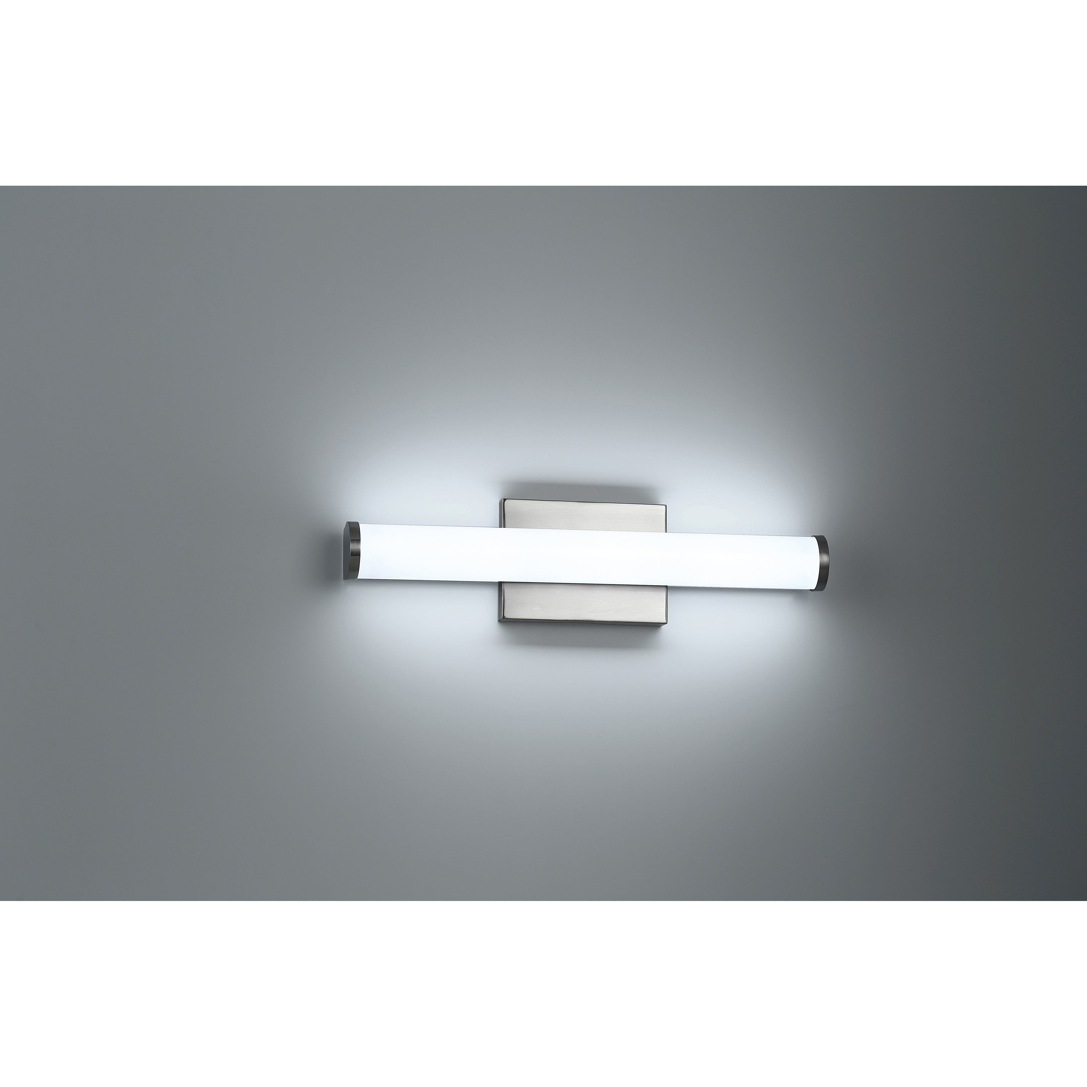brushed steel led vanity