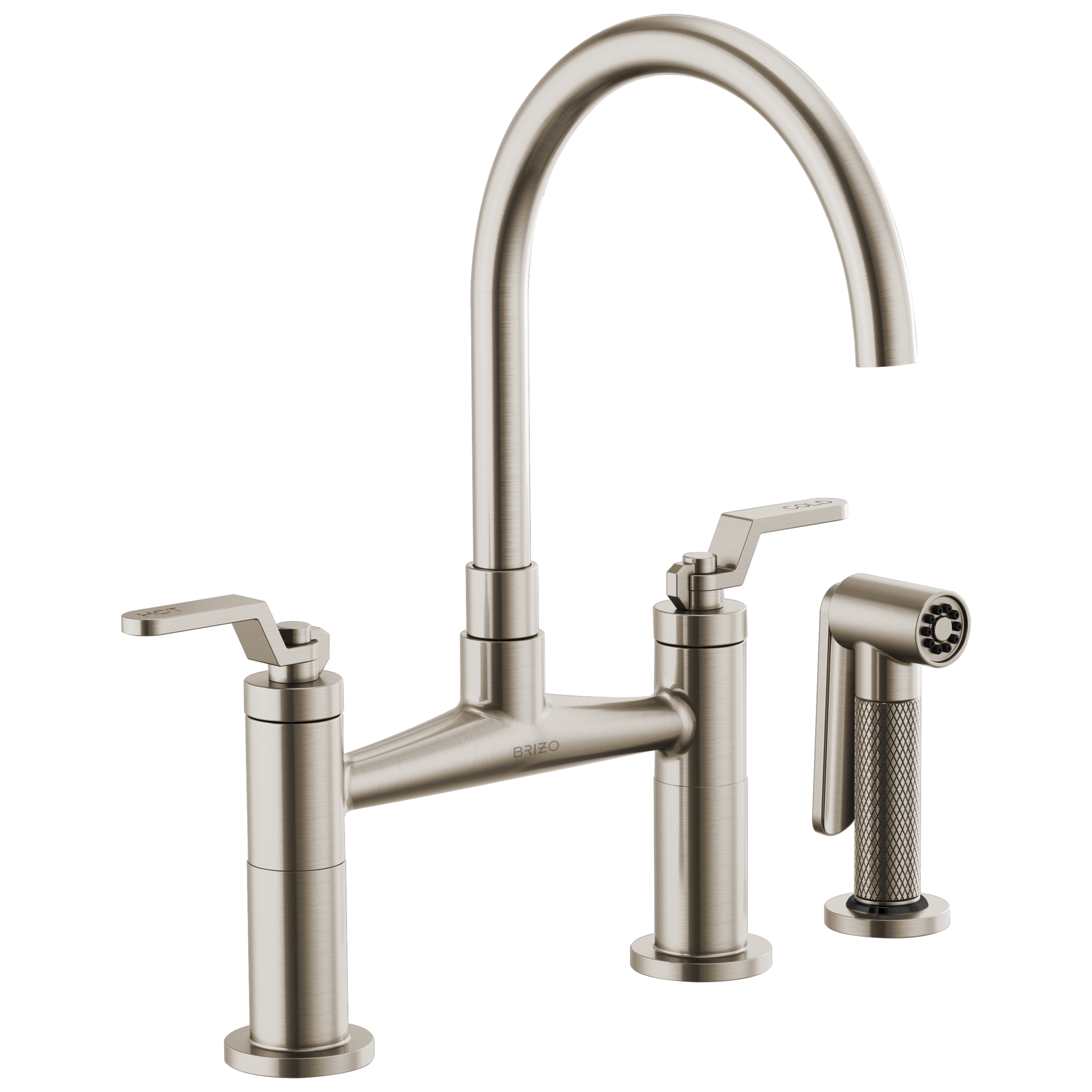 stainless bridge faucet
