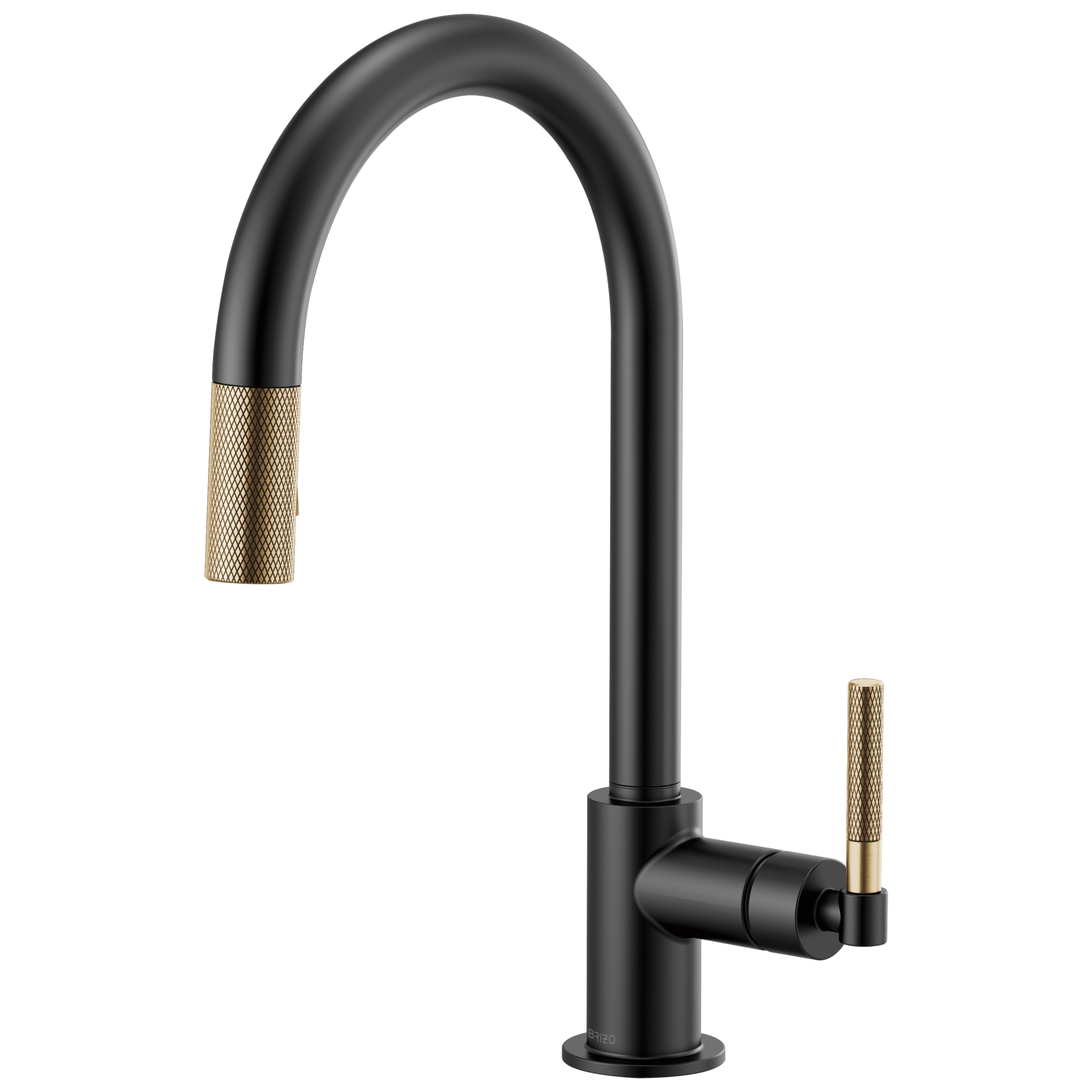Brizo Litze Pull-Down Faucet with Arc Spout and Knurled Handle