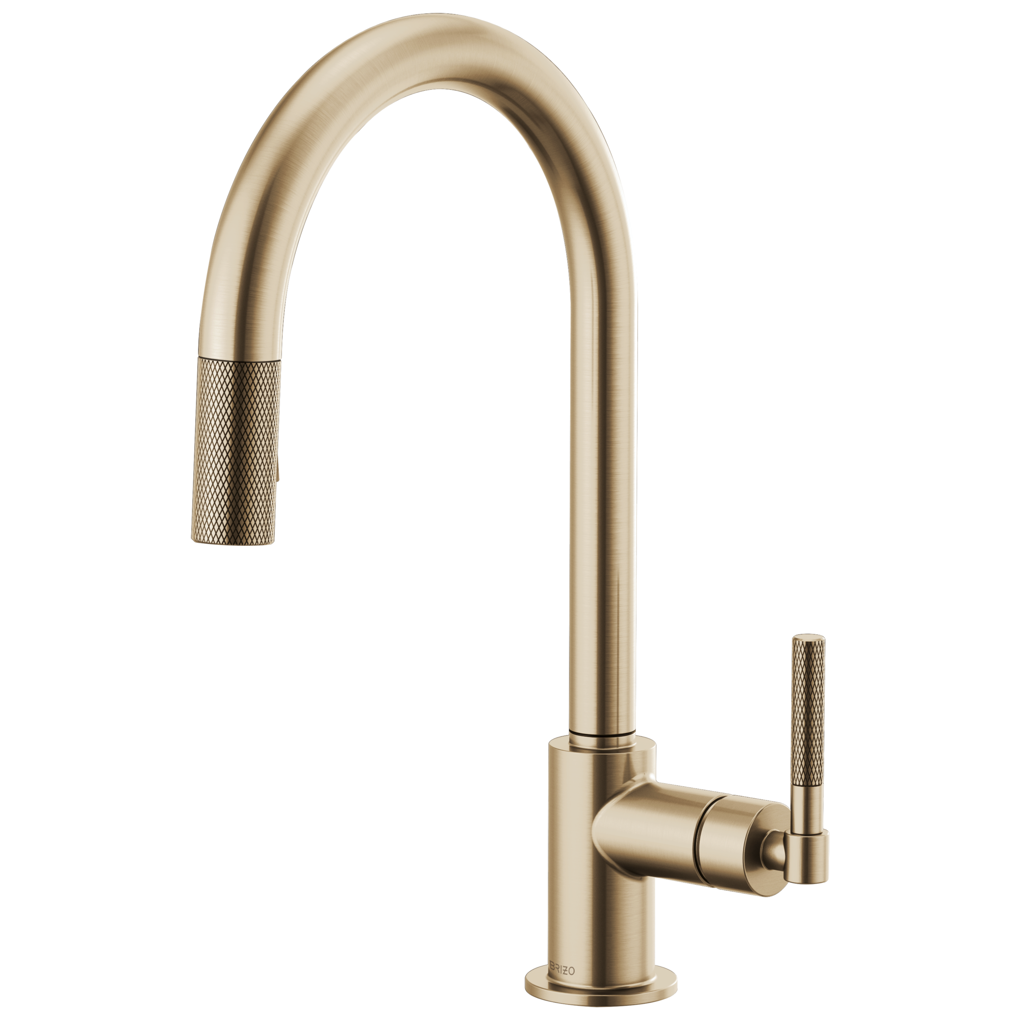 Brizo Litze Pull-Down Faucet with Arc Spout and Knurled Handle