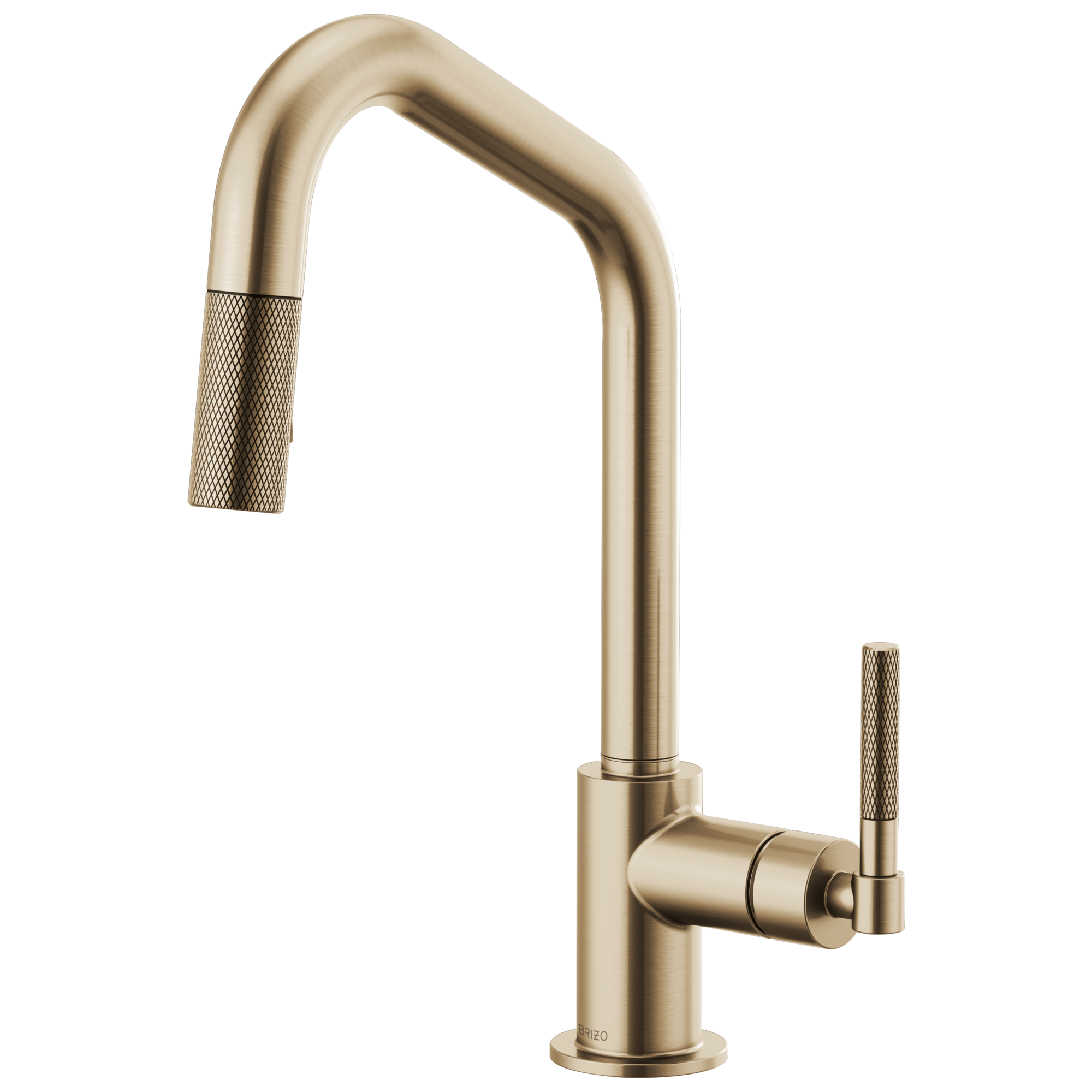 luxe gold pull-down faucet