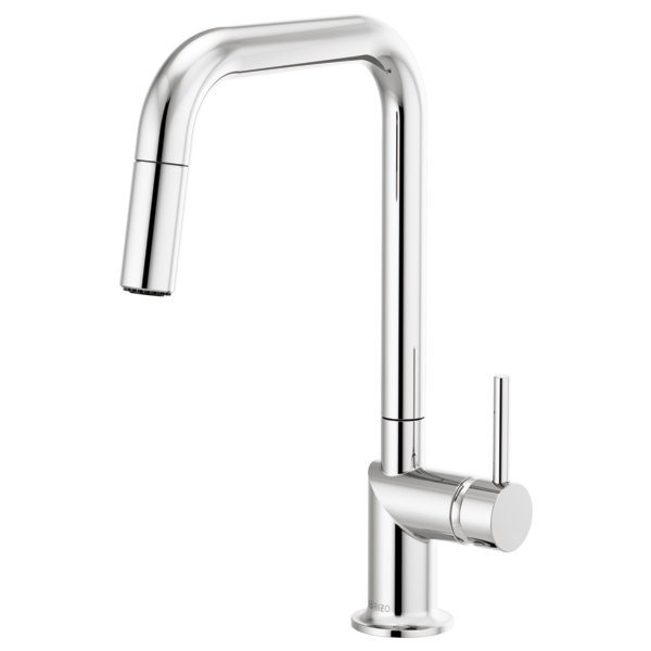 chrome pull-down faucet