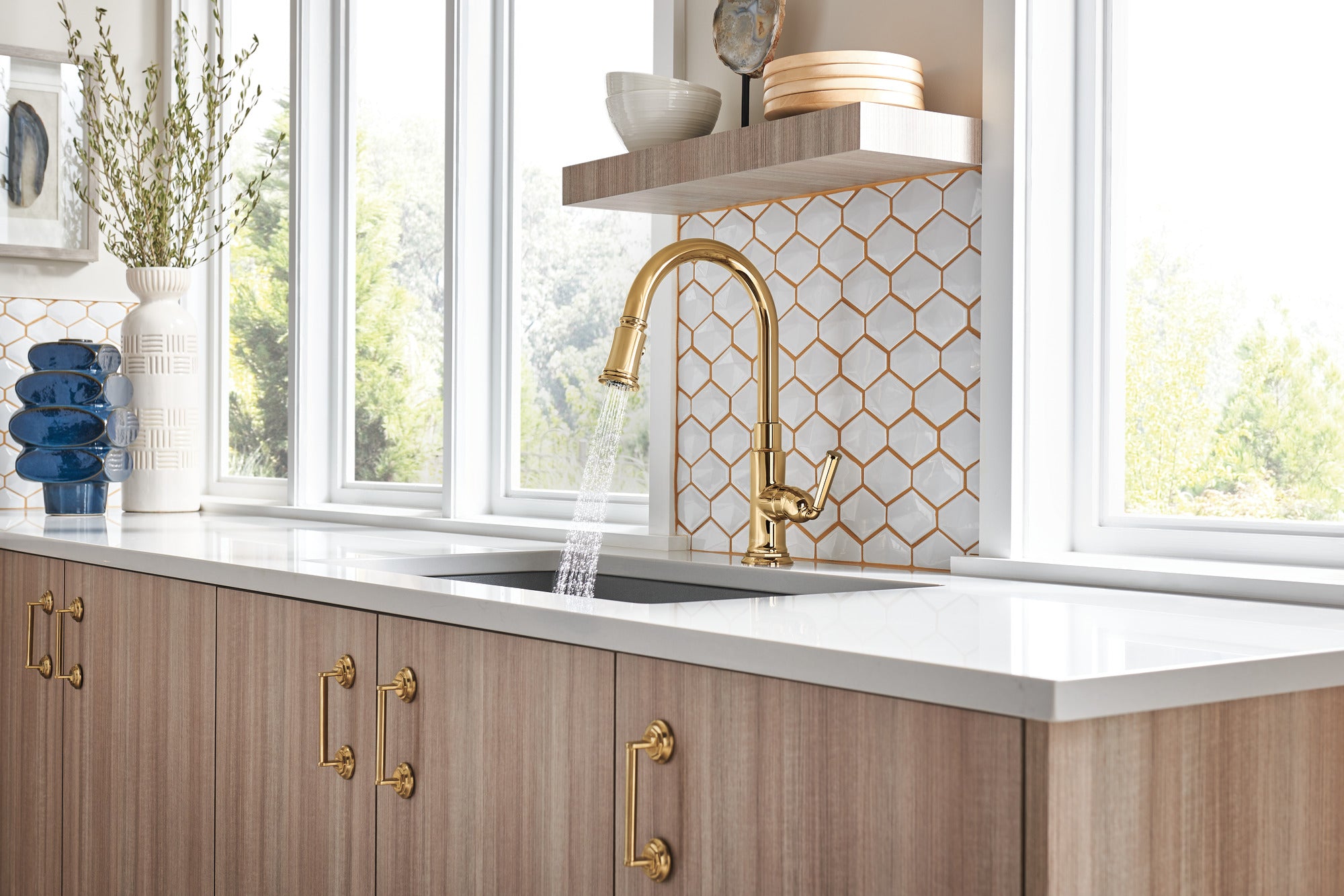 luxe gold drawer pull