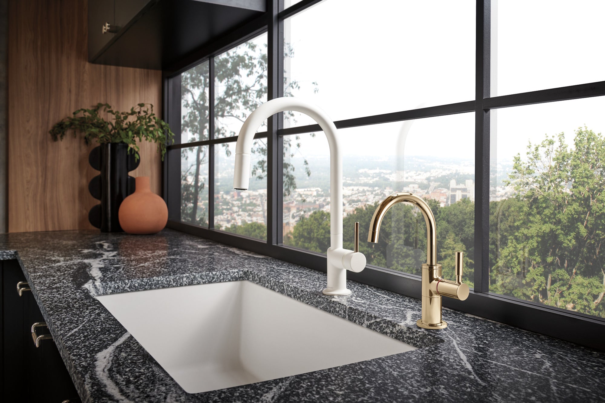 polished nickel hot faucet