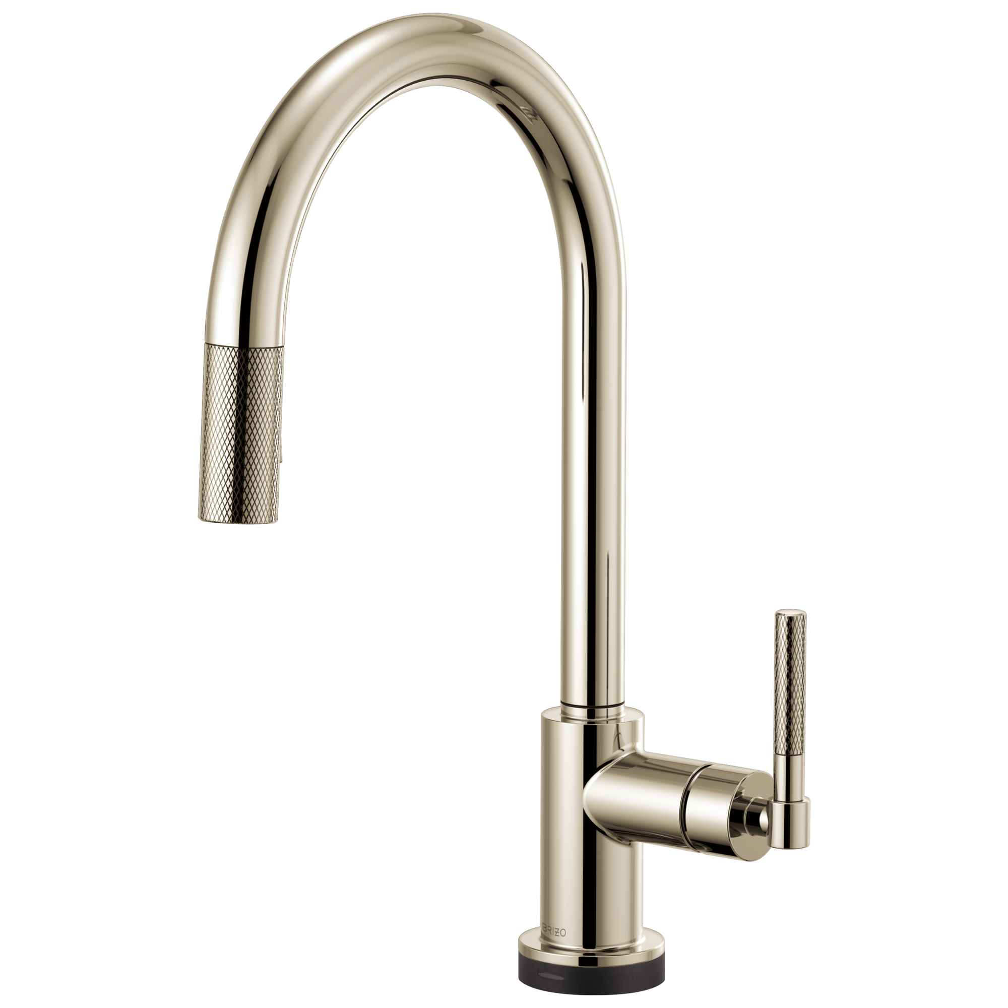 polished nickel kitchen faucet