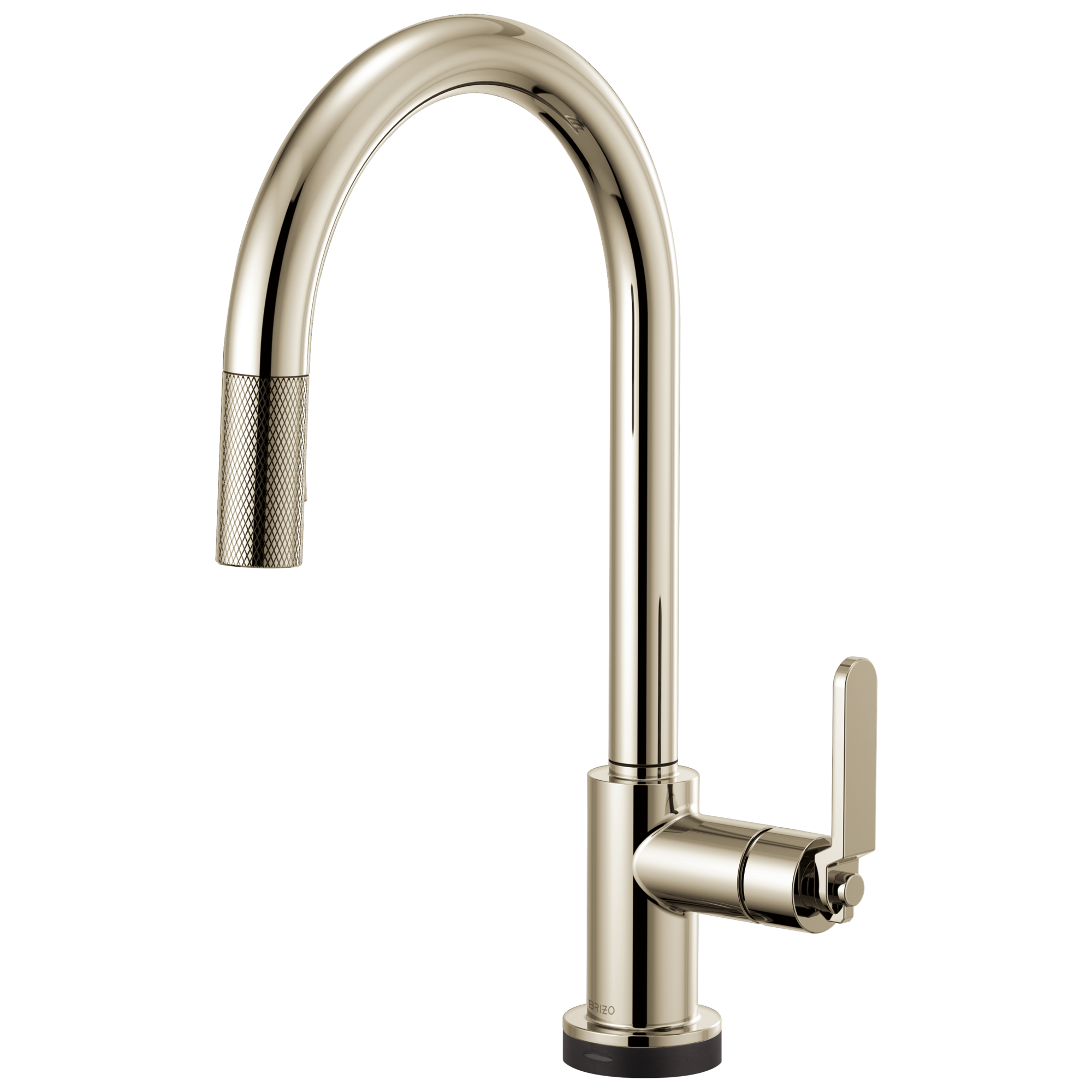 polished nickel kitchen faucet