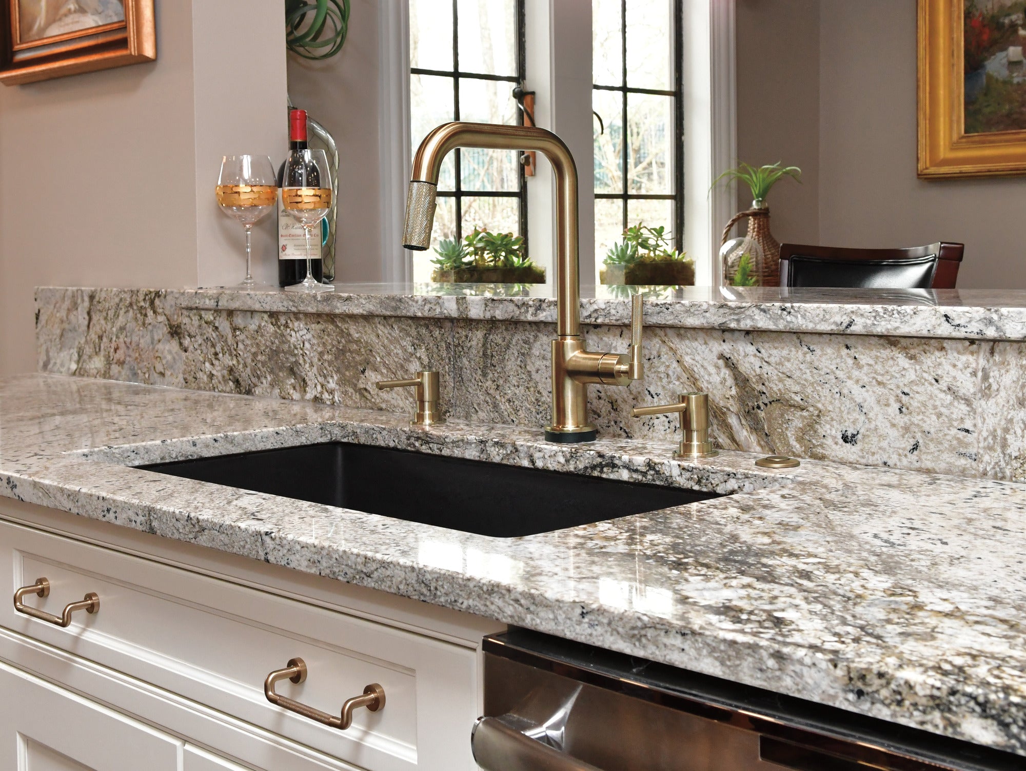 luxe gold kitchen faucet